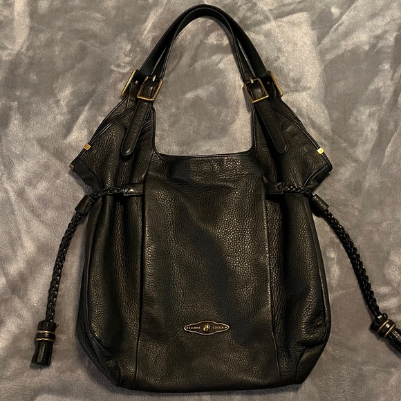 Elliott Lucca Black Leather Shoulder Bag - Picture 1 of 4